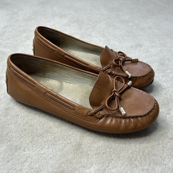 Michael Kors Women’s 6.5 Daisy Moccasin Flats Loafers Leather Tassel - Picture 1 of 6